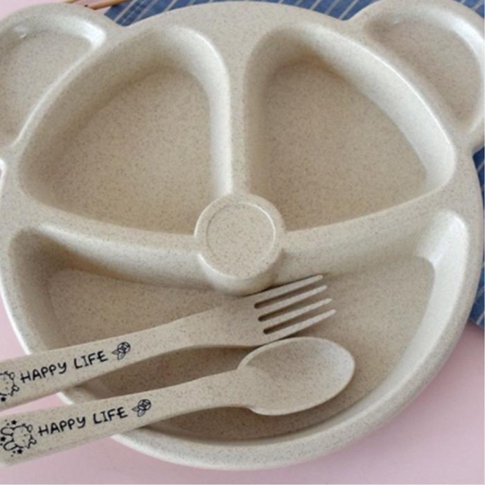 Gambar Piring Mangkok Mickey Tempat Makan Anak Set Nasi Lauk Buah Sayur Bento - CREAM dari IJN COLLECTION NEW undefined Tokopedia