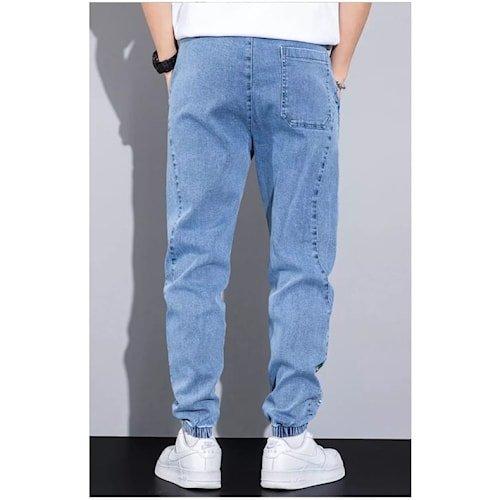 Gambar Celana Panjang Joger Pria Slim Fit Jeans Denim Street Tali Pinggang - Bio Wash, 34 dari Aries ID undefined Tokopedia