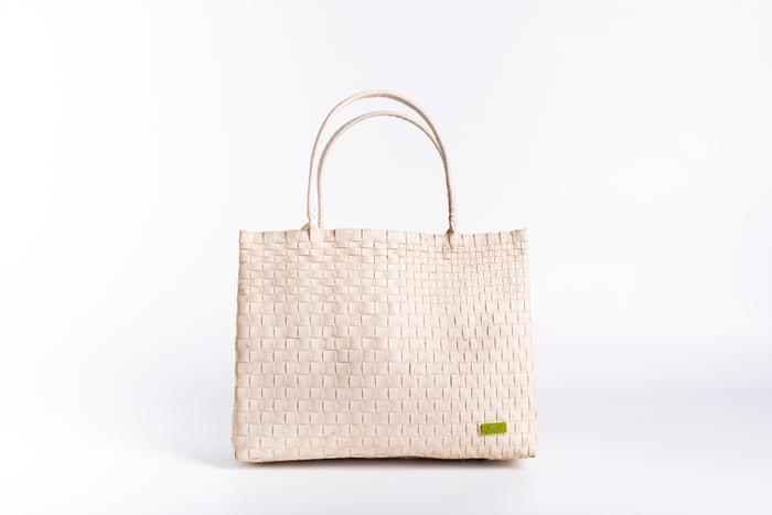 Gambar Square Handwoven tote - light beige dari viroliving undefined Tokopedia