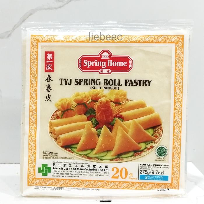 Jual TYJ Spring Home Spring Roll Pastry 8.5 inch / Kulit Pangsit 275 gr ...