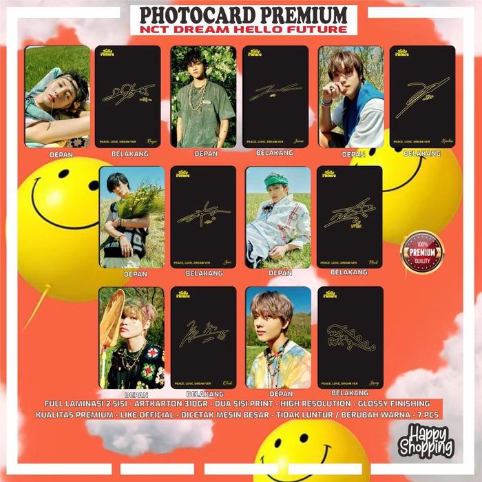 Gambar PHOTOCARD SET PREMIUM NCT DREAM HELLO FUTURE - DUA SISI - PEACE LOVE DREA dari WHYCUT KPOP_NEW undefined Tokopedia