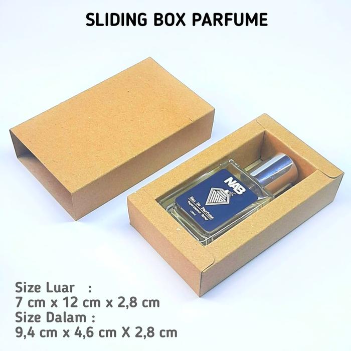Gambar BOX PARFUM SLIDING | BOX KEMASAN PARFUM BOTOL KOTAK 30ML - VINTAGE / KRAFT dari NAB PARFUME FRAGRANCE undefined Tokopedia