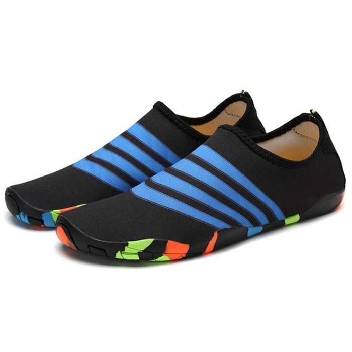 Gambar sepatu sepeda gunung / sepatu pantai diving selam / sepatu senam lari - Biru Strip, 41 dari 3els sport undefined Tokopedia