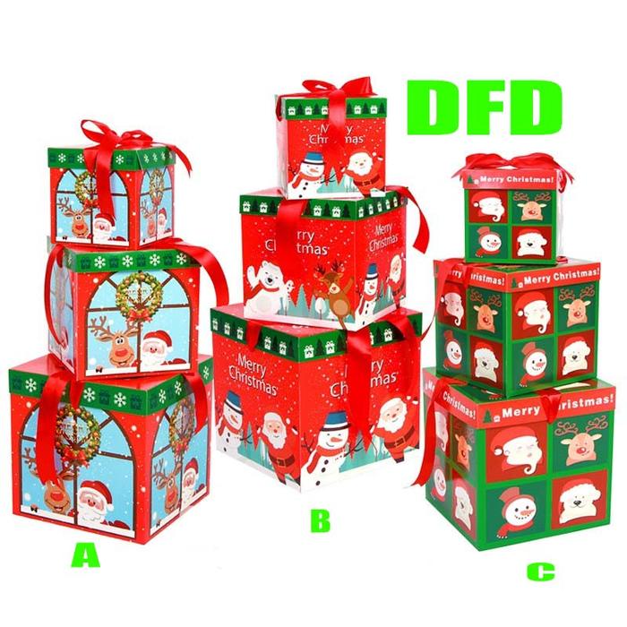 Gambar Box Kado Pohon Natal Set isi 3 / Kado Kadoan Natal dari DFD undefined Tokopedia