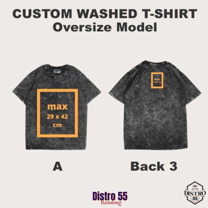Gambar KAOS BLACK WASHED OVERSIZE TEE | CUSTOM DESIGN | DISTRO 55 BANDUNG - 2, L dari DISTRO 55 BANDUNG undefined Tokopedia