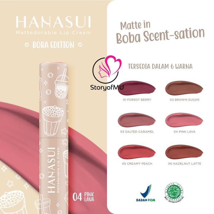 Gambar HANASUI Mattedorable Lip Cream 4gr - Pink Lava dari Jwl Skin Shop undefined Tokopedia