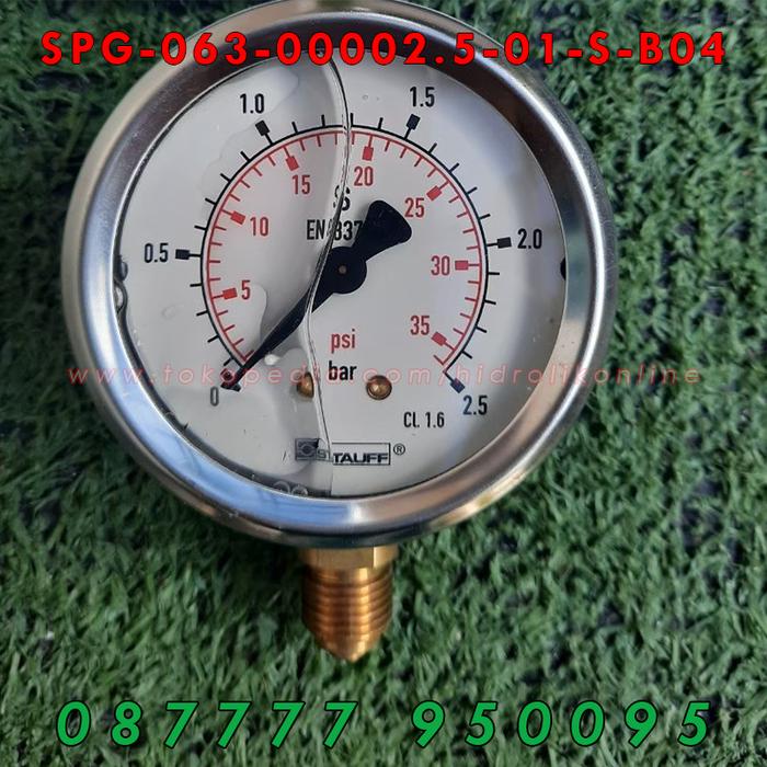 Gambar SPG-063 2,5 INCH STAUFF PRESSURE GAUGE GERMANY 1/4 BSP - 2,5 BAR dari HIDROLIK INDONESIA undefined Tokopedia