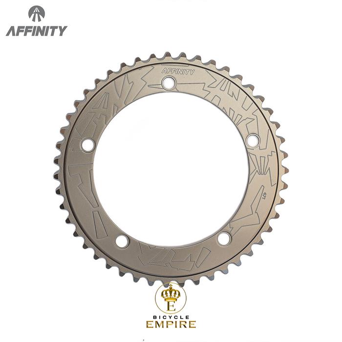 Gambar Affinity Crank BCD 144 x 5 Chainring 47T Round Ring Bicycle Empire - Hard Ano Grey dari Bicycle Empire undefined Tokopedia