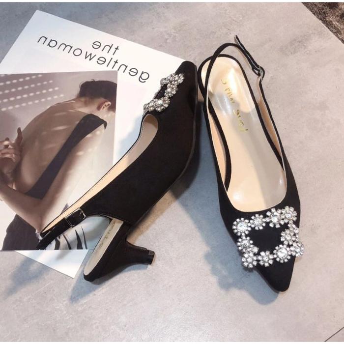 Gambar Sepatu heels wisuda wanita mewah murah pernikahan kerja 36 37 38 39 40 - Hitam, 36 dari FashionMurahINDO undefined Tokopedia