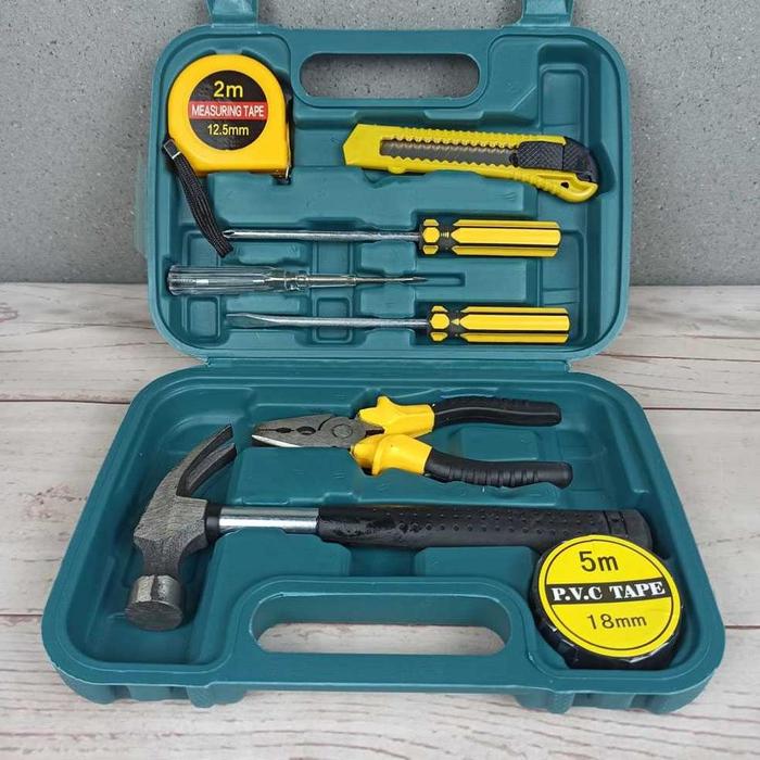 Gambar Perkakas Set Lengkap 16 pcs Tool Kit Set Box Alat Tukang Servis - 9IN1 + WRAP dari CV ALVARO CENTER undefined Tokopedia