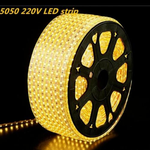Gambar Lampu selang LED strip 5050 paket 1 Meter LED drop ceiling plafon outd - Kuning(ww) 1M dari PRIMA004 undefined Tokopedia