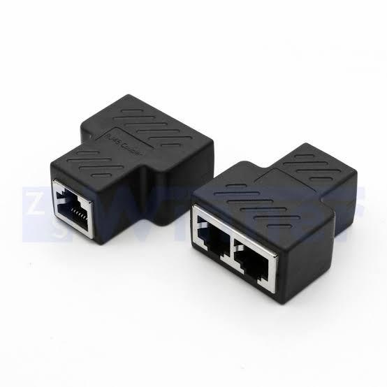 Jual Sambungan LAN Barel RJ45 Splitter Cabang Double 2 Output ...