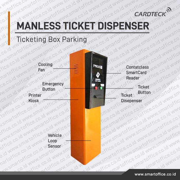 Gambar Manless Tiket Box Dispenser Parkiran Berbayar dan RFID Membership - KioskPrinter dari FOCUS SECURITY STORE undefined Tokopedia