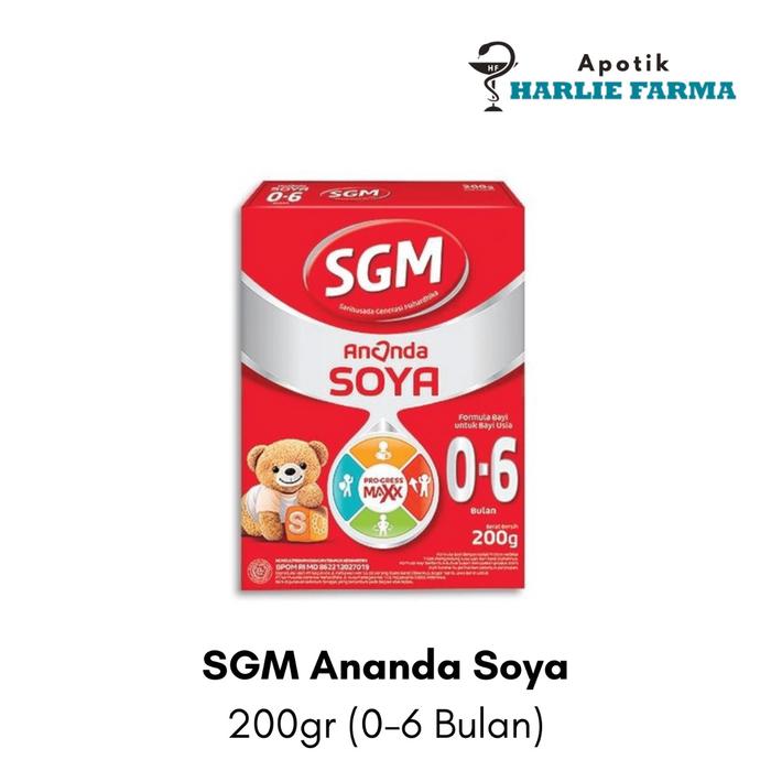 Gambar SGM Ananda Soya 200gr 0-6 Bulan SuFor Bayi Alergi Protein Susu Sapi - 200g dari Apotek Harlie Farma undefined Tokopedia