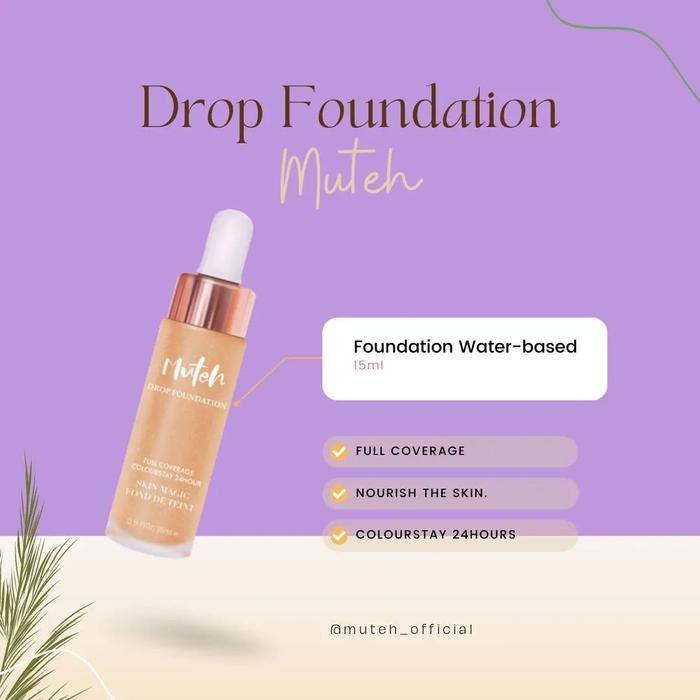 Gambar Drop Foundation Muteh Syma Beauty full coverage tahan hingga 24 jam - Full size dari Maniskanhidup.id undefined Tokopedia