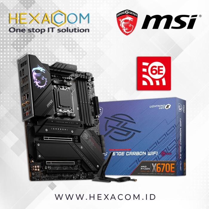 Jual Motherboard MSI MPG X670E Carbon WiFi AMD AM5 DDR5 Kota