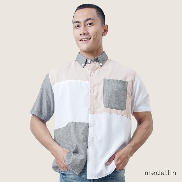 Gambar MEDELLIN Kemeja Pria Lengan Pendek 101275 Milo - Milo, XXL dari Medellin Store undefined Tokopedia