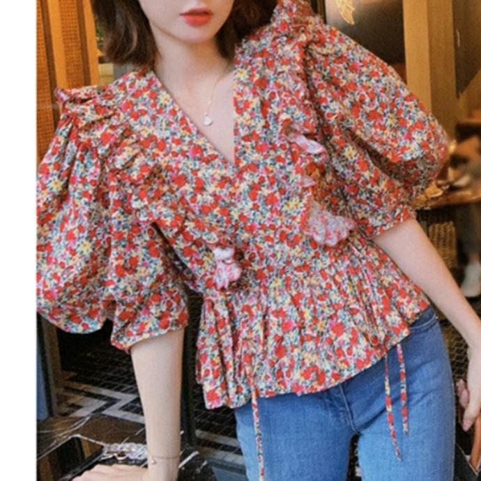 baju ruffle top