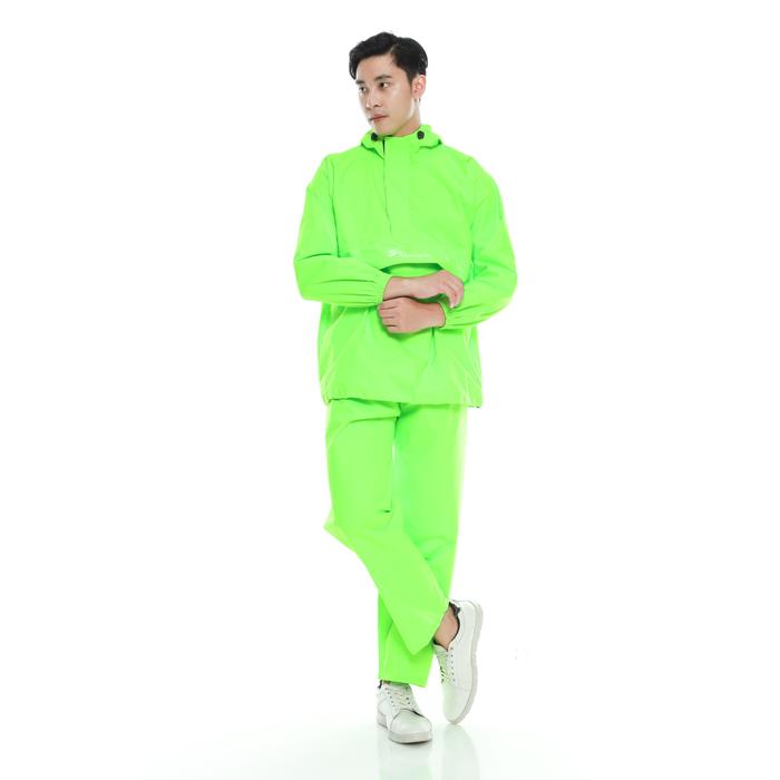 Gambar Jas Hujan Lipat Set Celana Premium Seal Pres Technology Waterproof - Light Stabilo, All Size dari Saiberstore undefined Tokopedia