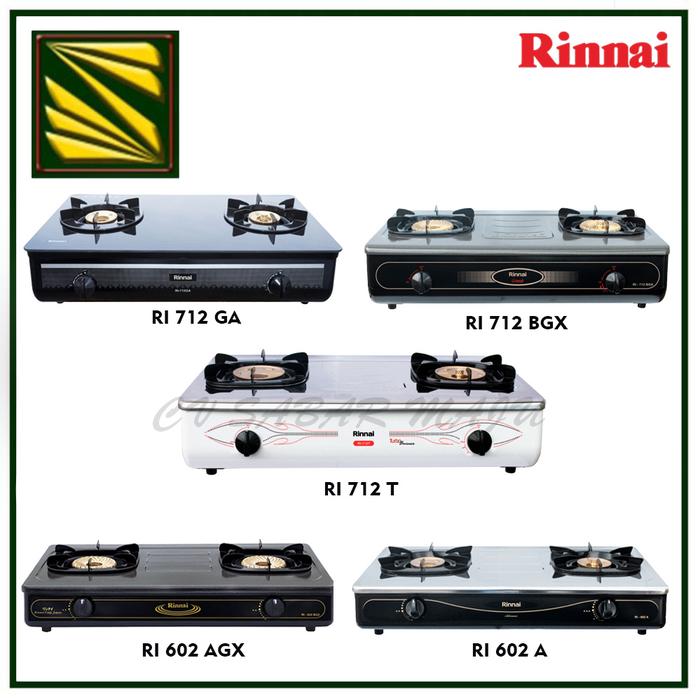 Jual Rinnai Kompor Gas 2 Tungku 712GA(B), 712BGX, 602A, 602BGX dan 712T -  602AGX/BGX - Kota Tangerang - Cv Sabar Maju | Tokopedia