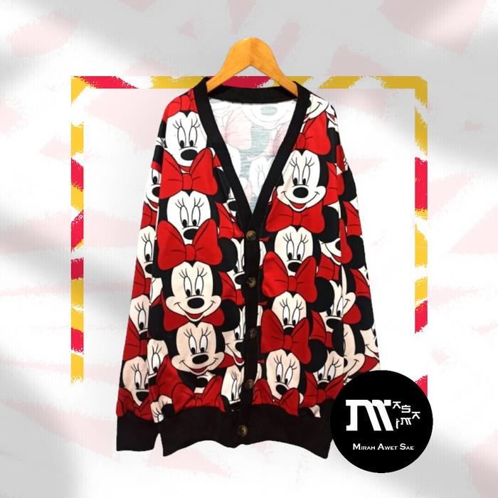 Gambar Sweater Cardigan Bangkok Full Print Kartun Mickey Minnie Mouse C01 - C08 dari Masami MAS undefined Tokopedia