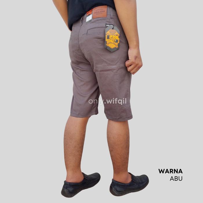 Gambar [ABU] CELANA PENDEK PRIA CHINO COTTON STRETCH SIZE 27-38 - Abu-abu, 27/28 dari Only Wifqil undefined Tokopedia