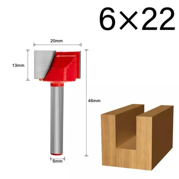 Gambar Mata Router Bit Cleaning Bottom CNC milling cutter 6mm shank - 6x22mm dari JualJadiBerkah undefined Tokopedia