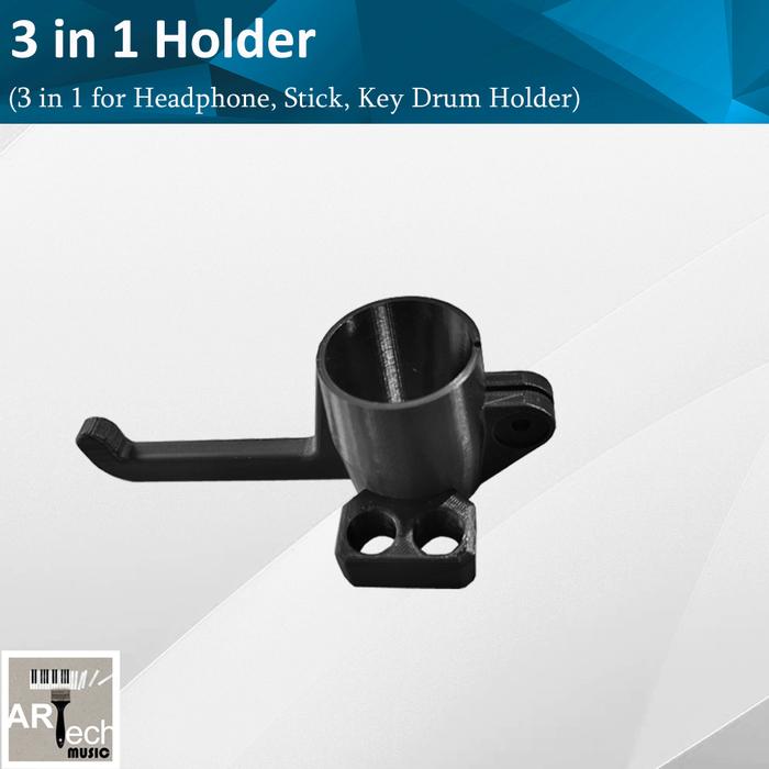 Gambar Holder 3 in 1 untuk Drum Elektrik (Holder Headphone,Stick,Drum Key) - 3 in 1 Holder dari Artech Music undefined Tokopedia