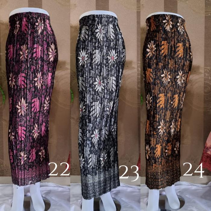 Gambar rok plisket batik panjang/rok prisket batik premium - 8, All Size dari saffacollection undefined Tokopedia