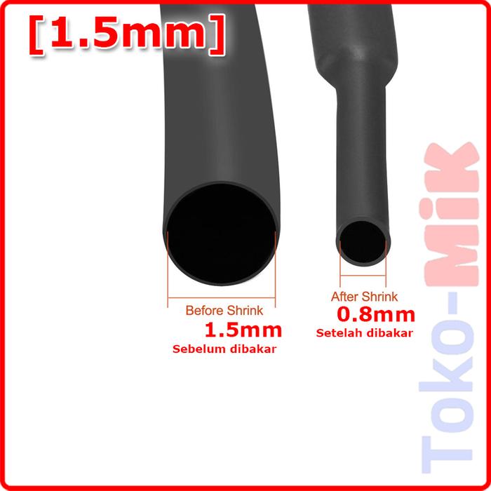 Gambar Selang Isolasi Selongsong Bakar Heatshrink Heat Shrink Tube Tubing 0.5 - 1.5mm dari Toko-MIK undefined Tokopedia