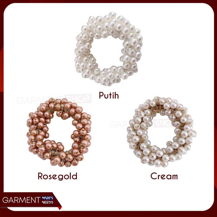 Gambar Ikat Karet Rambut Mutiara Kunciran Aksesoris Korea Cepol Lucu Estetik - RANDOM dari GarmentMarts undefined Tokopedia