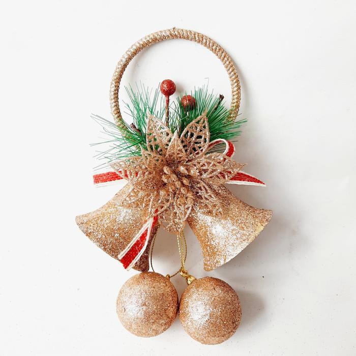 Gambar DEKORASI NATAL GARLAND LONCENG BINTANG HIASAN POHON CHRISTMAS - LON A  AB6089 dari MadisonShop undefined Tokopedia