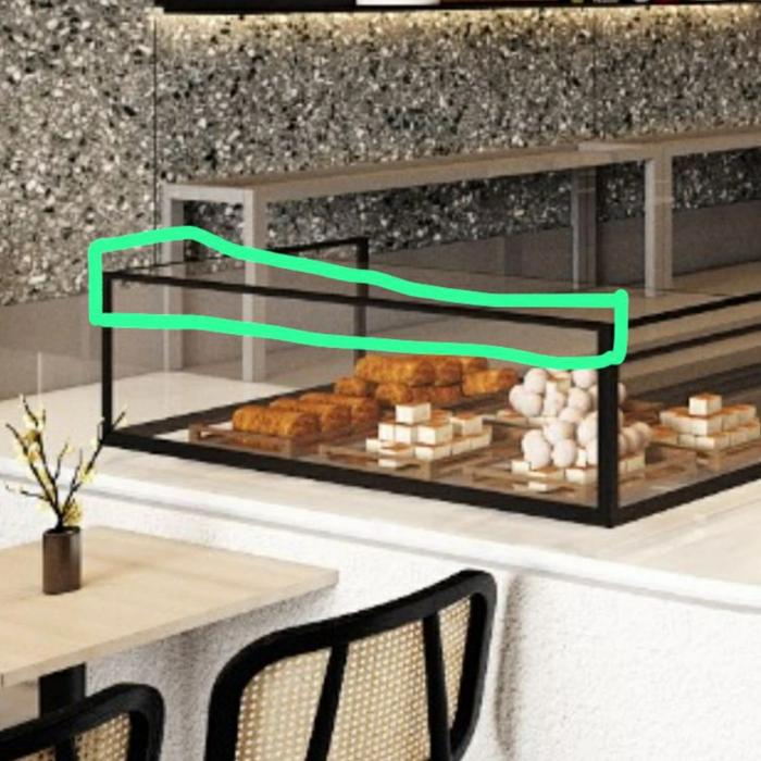 Jual etalase kue roti frame alumunium hitam 75x45x45 dengan pintu ...