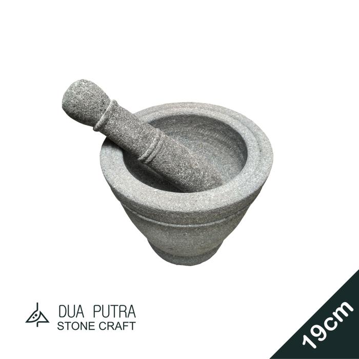 Gambar lumpang batu asli Muntilan (ukuran 20 cm + alu/tumbukan) - 19 dari Dua Putra Stone Craft undefined Tokopedia
