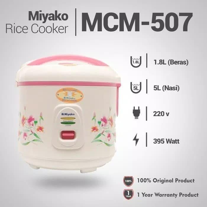 Gambar Rice Cooker MIYAKO Magic Com 1.8 Liter - MCM507 dari GadingElectronic undefined Tokopedia