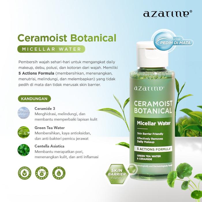 Gambar AZARINE Ceramoist Botanical Micellar/ Xpress Micellar Oil Water (90ml) - Ceramoist dari Avoskin Beauty Surabaya undefined Tokopedia