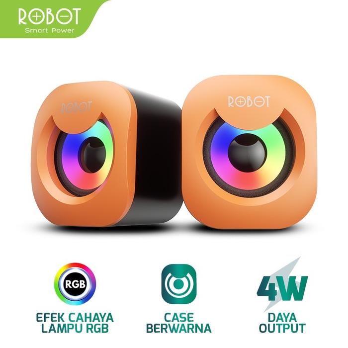 Gambar Robot RS180 Speaker Multimedia USB Speaker RGB Speaker Music Mini - Kuning dari cbaacc aksesoris hp dan komputer termurah dan bergaransi undefined Tokopedia