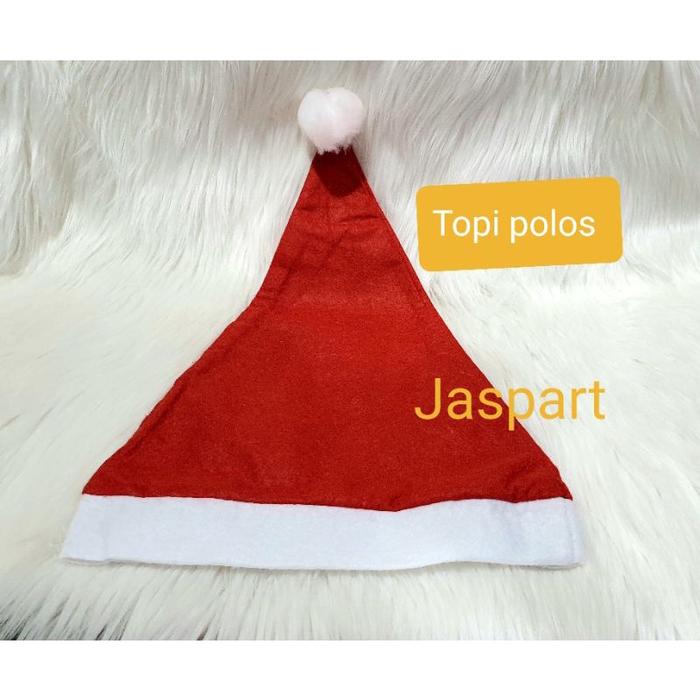 Gambar Topi Natal Merry Christmas / Topi Santa Claus - polos dari Jaspart undefined Tokopedia
