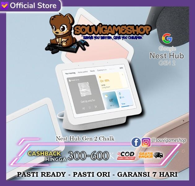 Gambar PALING MURAH !! GOOGLE HOME HUB SMART SPEAKER ORIGINAL NEW - CHALK WHITE, GARANSI 7 HARI dari souvigames undefined Tokopedia