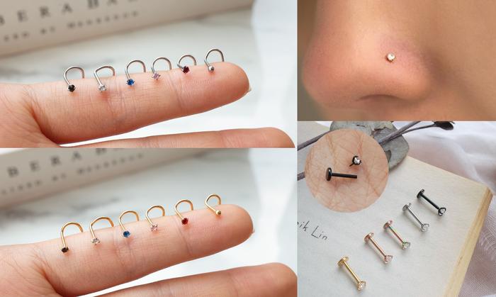 Gambar (1870 / 1871) (HARGA 1 BIJI) NOSE PIERCING / ANTING TINDIK HIDUNG dari Hello Friday Shop undefined Tokopedia