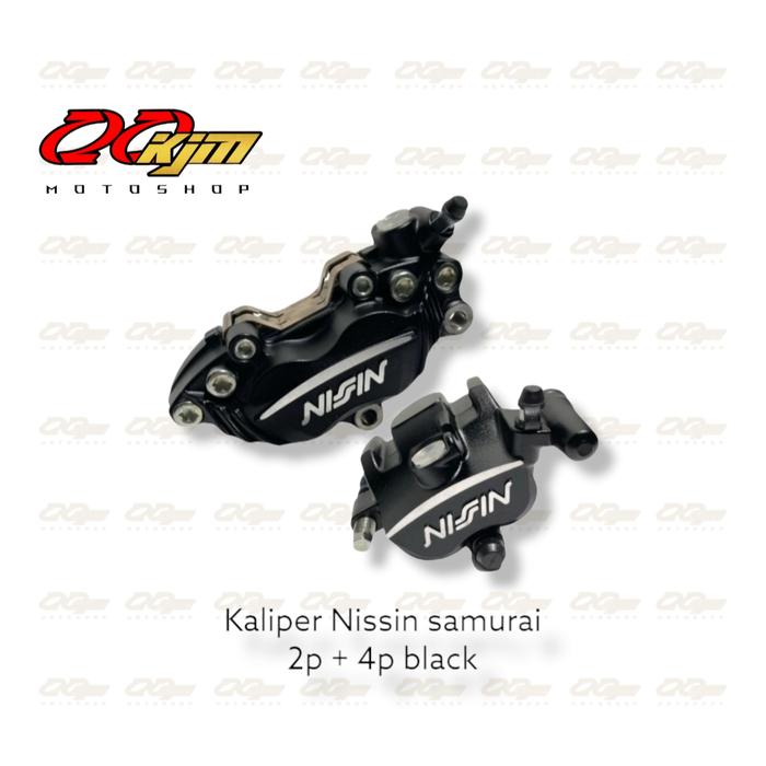 Gambar Kaliper Nissin Samurai depan 4p belakang 2P Yamaha Nmax Old / New - Hitam, Depan 230mm dari KJM Speedshop undefined Tokopedia