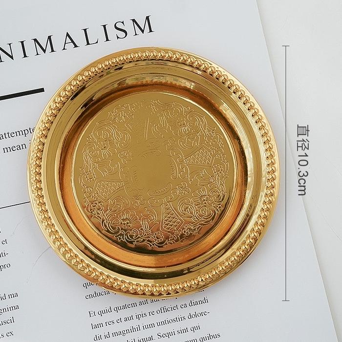 Gambar Piring vintage gold / silver | Tray aksesoris | Plate | Alas gelas - 3 dari Knot & Co undefined Tokopedia