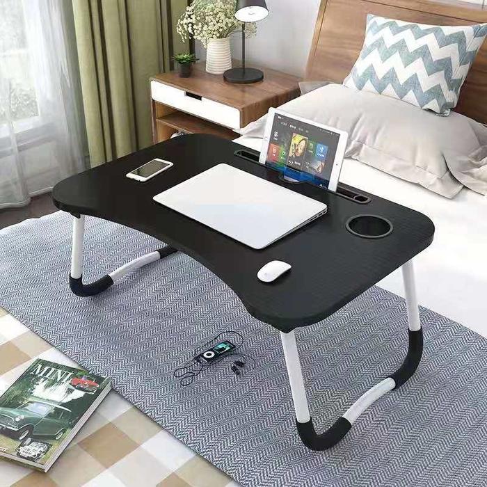 Gambar Meja Laptop Lipat Foldable Notebook Desk Table - Hitam dari ElectStuff ID undefined Tokopedia