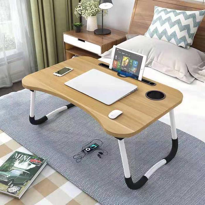 Gambar Meja Laptop Lipat Foldable Notebook Desk Table - Cokelat dari ElectStuff ID undefined Tokopedia