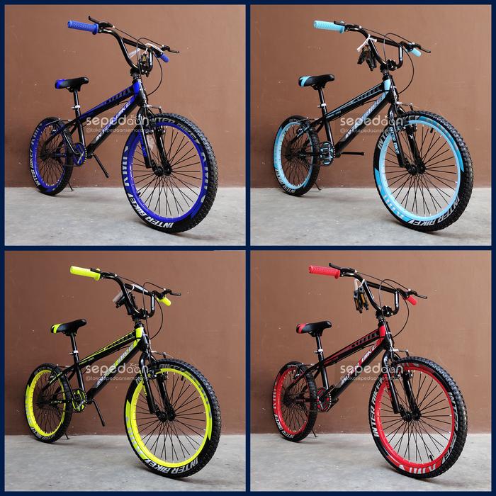 Gambar Sepeda Anak BMX 20" INTERBIKE - 2.125 7 (GRAB CAR) - Biru Tua dari Sepedaan ID undefined Tokopedia