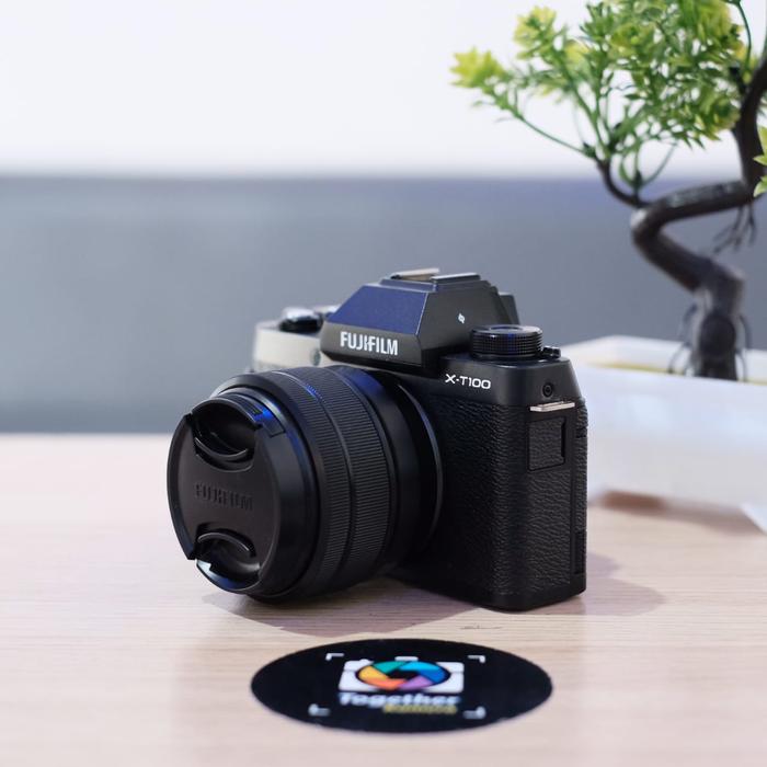 kamera Fujifilm x-t100 Xt100 with lensa kit 15-45mm second mulus tanpa  lensa di Together Kamera Store Tokopedia
