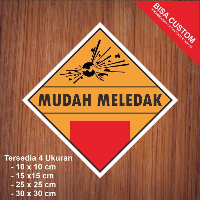Gambar STICKER SAFETY SIGN RAMBUlIMBAH B3, LABEL TANDA SIMBOL LIMBAH B3 - MUDAH MELEDAK, 10X10CM dari RAYYAN STIKER undefined Tokopedia