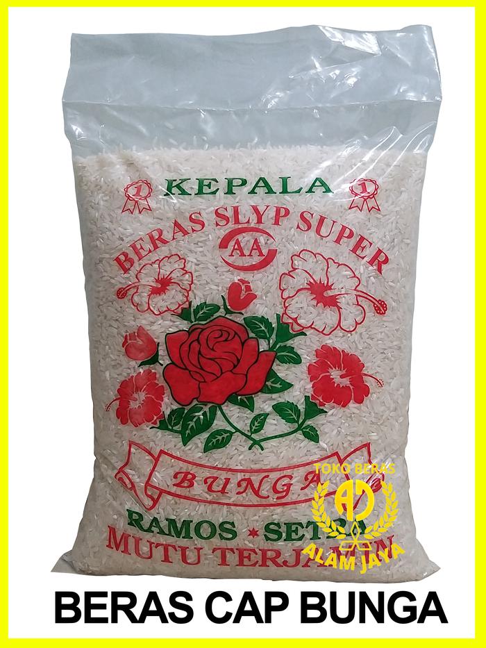 Gambar BERAS CAP BUNGA SETRA RAMOS - BERAS PUTIH - 5 KG KUALITAS MEDIUM - 5 LITER dari Alam Jaya Beras undefined Tokopedia