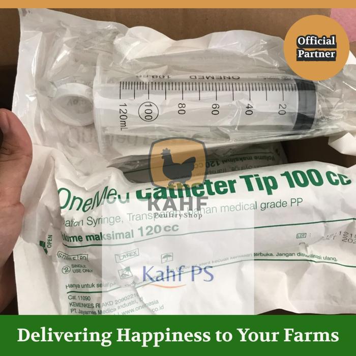 Gambar Spuit Suntikan Onemed 100 ml cc Feeding Syringe Catheter Tip dari Kahf PS Poultry Shop undefined Tokopedia