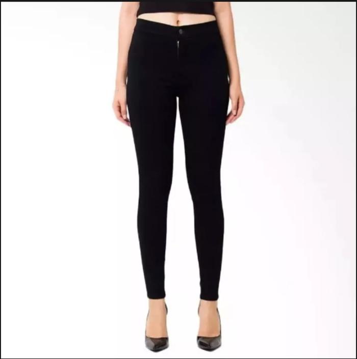 Gambar Celana Panjang Jeans Highwaist HW High Waist Pensil Stretch Wanita - Hitam, 30 dari OnlineShop Risa undefined Tokopedia